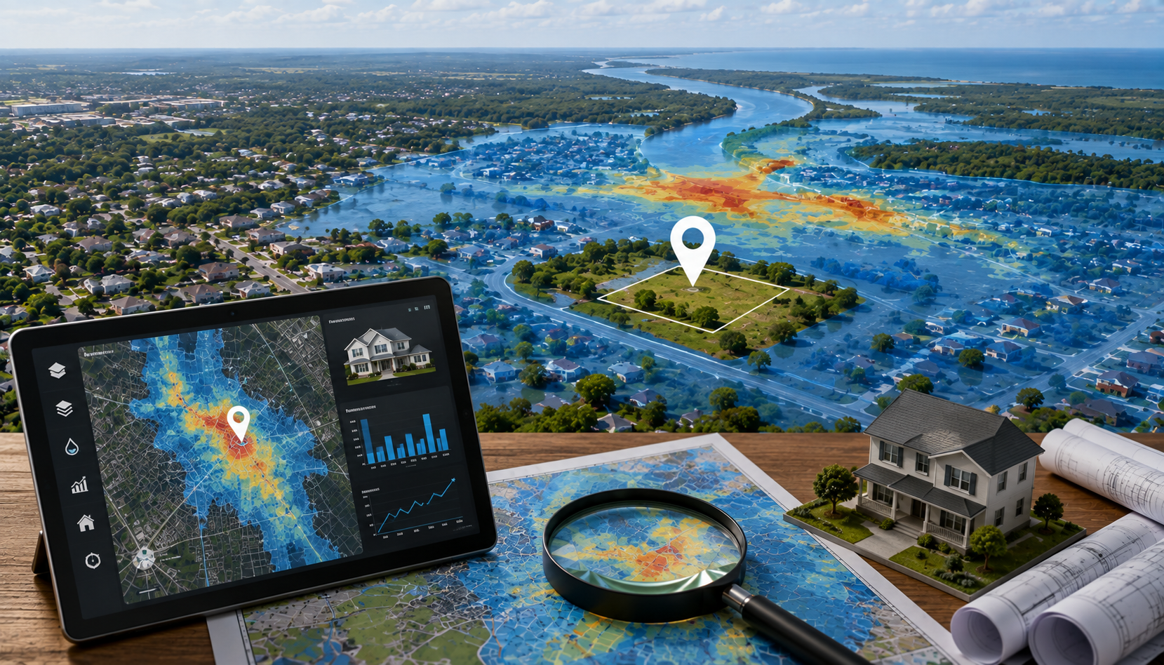Flood risk analysis for property and vacant land investment